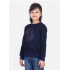 Generic Girl's Fleece Embellished Long Sleeves Sweatshirt (Navy Blue) Generic Girl's Fleece Embellished Long Sleeves Sweatshirt (Navy Blue)