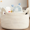 Generic Cotton Pack Of_1 Cat Basket 8x4 Inch Storage Basket For Clothes (White) Generic Cotton Pack Of_1 Cat Basket 8x4 Inch Storage Basket For Clothes (White)