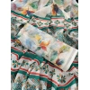 Generic Women's Linen Cotton  Printed Saree With Unstitched Blouse 5.5Mtr (Green)