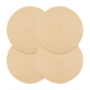 Generic Cotton Dining Table Round Placemat Mats Set of 4 (Cream) Generic Cotton Dining Table Round Placemat Mats Set of 4 (Cream)
