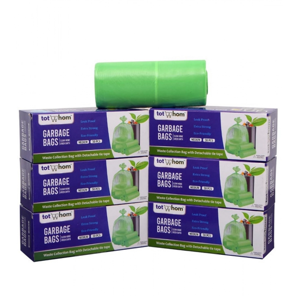 Generic Pack of 6 Biodegradeable Vegetable-Paper 19 x 21 Inches Garbage Bag (Green)