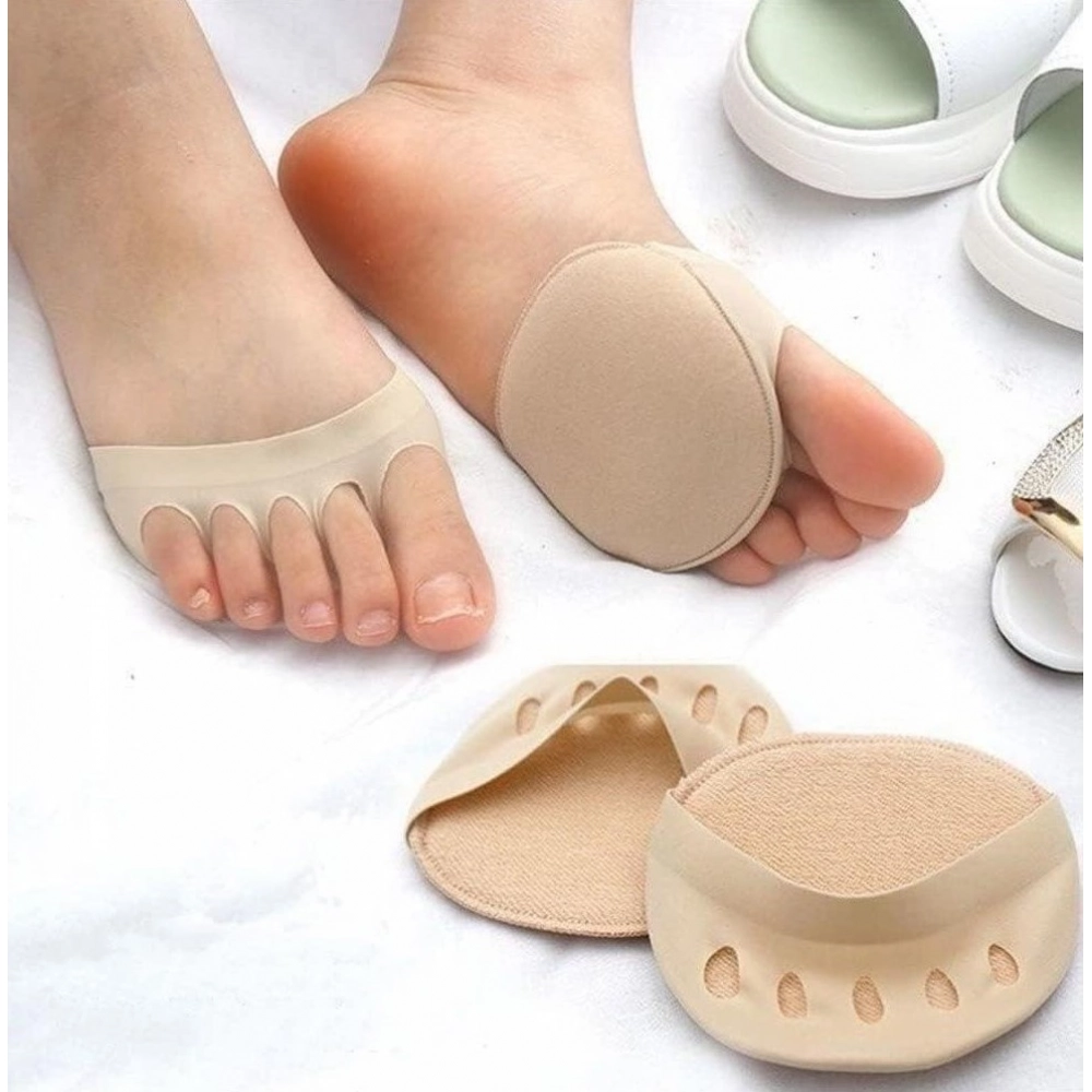 Generic Pack of 3 Honeycomb Fabric Forefoot Pads (Beige)