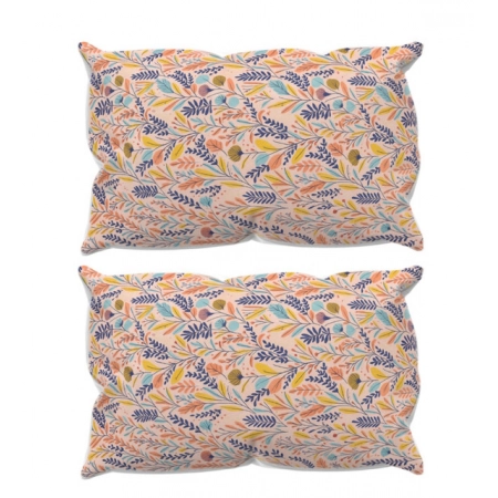 Generic Microfiber Floral Printed Double Bedsheet with 2 Pillow Covers (Multicolor)