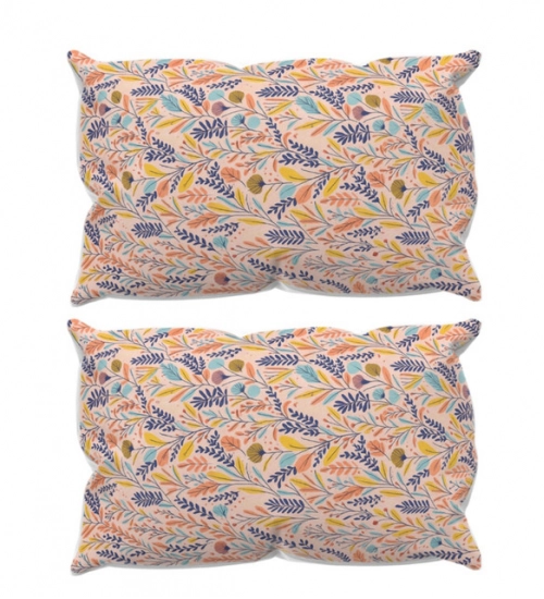 Generic Microfiber Floral Printed Double Bedsheet with 2 Pillow Covers (Multicolor)