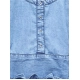 Generic Girl's Denim Embellished Cap Sleeve bow Dress (Light Blue) Generic Girl's Denim Embellished Cap Sleeve bow Dress (Light Blue)