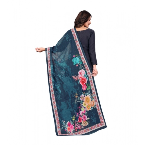 Generic Women's chanderi silk Printed Dupatta (Navy Blue, Length: 2 Mtr) Generic Women's chanderi silk Printed Dupatta (Navy Blue, Length: 2 Mtr)