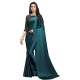 Generic Women's Satin Solid Saree With Unstitched Blouse 5.5Mtr (Turquoise) Generic Women's Satin Solid Saree With Unstitched Blouse 5.5Mtr (Turquoise)