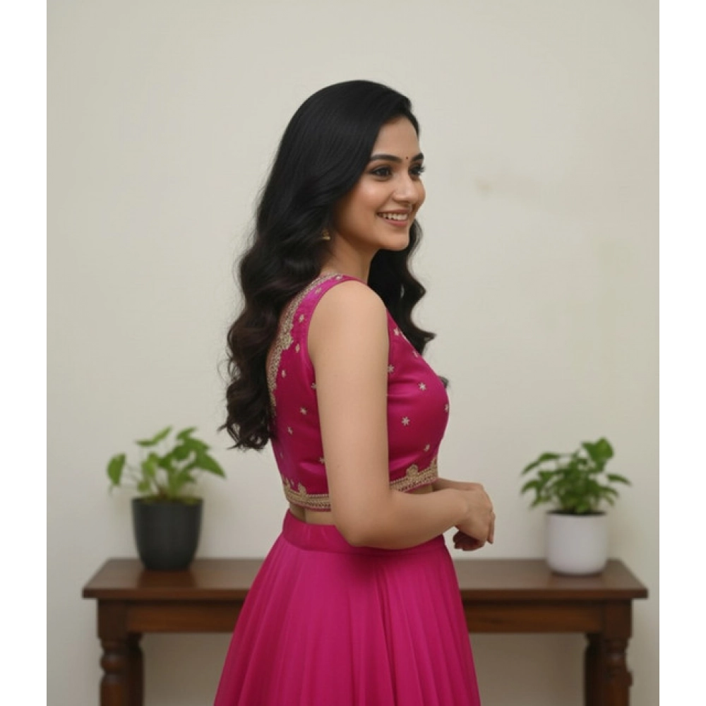 Generic Women's Zimmi Choo Embroidered V-Neck Padded Blouse (Pink 38 Ready (Self Alterable 36–40) Generic Women's Zimmi Choo Embroidered V-Neck Padded Blouse (Pink 38 Ready (Self Alterable 36–40)