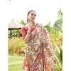 Generic Women's Faux_Tussar Kalamkari_Print Saree With Unstitched Blouse 5.5Mtr (Red)