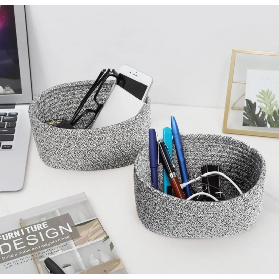 Generic Cotton 8x3 Inch Kidi Round 2 Set Bedside Organizer With Out Lid (Black) Generic Cotton 8x3 Inch Kidi Round 2 Set Bedside Organizer With Out Lid (Black)