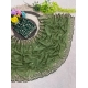 Generic Women's Star Georgette Embroidered Saree With Unstitched Blouse 5.5Mtr (Green)