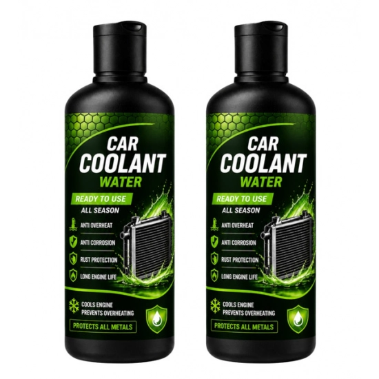 Generic Pack of 2 Car Coolant Water Liquid Flip Top Cap Bottles 100 ML