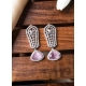 Generic Women's Brass Silver Plated Drop Earrings (Pink) Generic Women's Brass Silver Plated Drop Earrings (Pink)