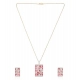 Generic Women's Brass Silver Plated Pendant Set (Red) Generic Women's Brass Silver Plated Pendant Set (Red)