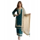 Generic Women's Silk Embroidered 3/4th Sleeve Round Kurti With Palazzo Pant and Dupatta Set (Teal) Generic Women's Silk Embroidered 3/4th Sleeve Round Kurti With Palazzo Pant and Dupatta Set (Teal)