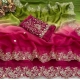 Generic Women's Satin Embellished Saree With Unstitched Blouse 5.5Mtr (Multicolor) Generic Women's Satin Embellished Saree With Unstitched Blouse 5.5Mtr (Multicolor)