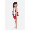 Generic Girl's Polyester Crepe Striped Tie Ups Shorts Set (Multicolor) Generic Girl's Polyester Crepe Striped Tie Ups Shorts Set (Multicolor)