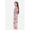 Generic Girl's Rayon Floral Flutter Jumpsuit (Pink-Blue) Generic Girl's Rayon Floral Flutter Jumpsuit (Pink-Blue)