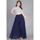 Generic Women's Pack of 2 Georgette Solid High Rise Wide Leg Flared Palazzos with Elastic Waist (Navy Blue) Generic Women's Pack of 2 Georgette Solid High Rise Wide Leg Flared Palazzos with Elastic Waist (Navy Blue)