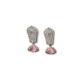 Generic Women's Brass Silver Plated Drop Earrings (Pink) Generic Women's Brass Silver Plated Drop Earrings (Pink)