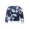Generic Girl's Polyester Printed Long Sleeves Bomber Jacket (White-Blue) Generic Girl's Polyester Printed Long Sleeves Bomber Jacket (White-Blue)