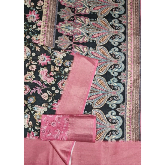 Generic Women's Cotton Silk Floral Printed Saree With Unstitched Blouse 5.5Mtr (Multicolor) Generic Women's Cotton Silk Floral Printed Saree With Unstitched Blouse 5.5Mtr (Multicolor)