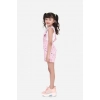 Generic Girl's Inner- Cotton Printed Sleeveless Dungaree (Light Pink)