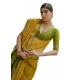 Generic Women's Silk_Blend Ethnic Ikat Pattern Saree With Unstitched Blouse 5.5Mtr (Yellow)