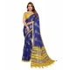Generic Women's Linen Cotton Printed Saree With Unstitched Blouse 5.5Mtr (Blue) Generic Women's Linen Cotton Printed Saree With Unstitched Blouse 5.5Mtr (Blue)