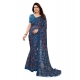Generic Women's Georgette Printed Saree With Unstitched Blouse 5.5Mtr (Blue) Generic Women's Georgette Printed Saree With Unstitched Blouse 5.5Mtr (Blue)