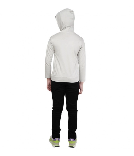 Generic Boy's Cotton Printeded Hooded Neck Hoodies (Grey )