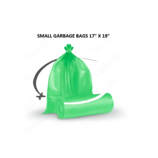 Generic Pack of 5 Biodegradeable Vegetable-Paper 17 x 19 Inches Garbage Bag (Green)