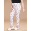 Generic Girl's Cotton Lycra Floral Elasticated Jeggings (Multicolor)