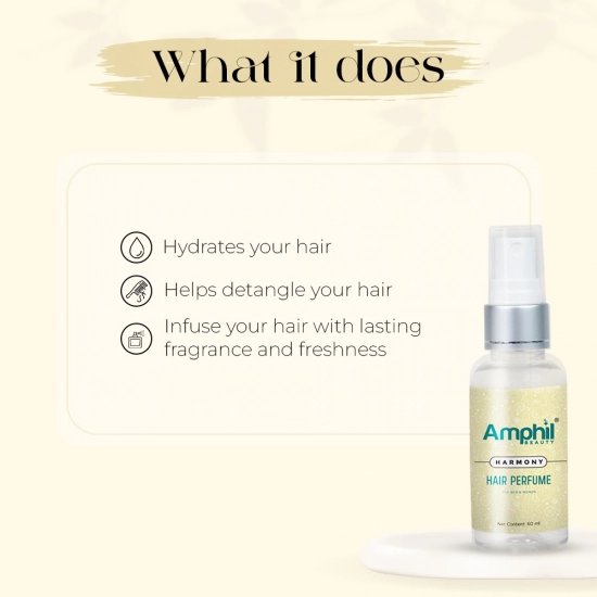 Generic Amphil beauty Harmony Unisex Hair perfume 60 ml | Alcohol Free | Water Based | Paraben Free Generic Amphil beauty Harmony Unisex Hair perfume 60 ml | Alcohol Free | Water Based | Paraben Free