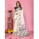 Generic Women's Linen Cotton Printed Saree With Unstitched Blouse 5.5Mtr (Off White) Generic Women's Linen Cotton Printed Saree With Unstitched Blouse 5.5Mtr (Off White)