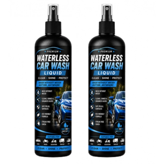 Generic Pack of 2 Waterless Car Wash Liquid Spray Bottles 100 ML