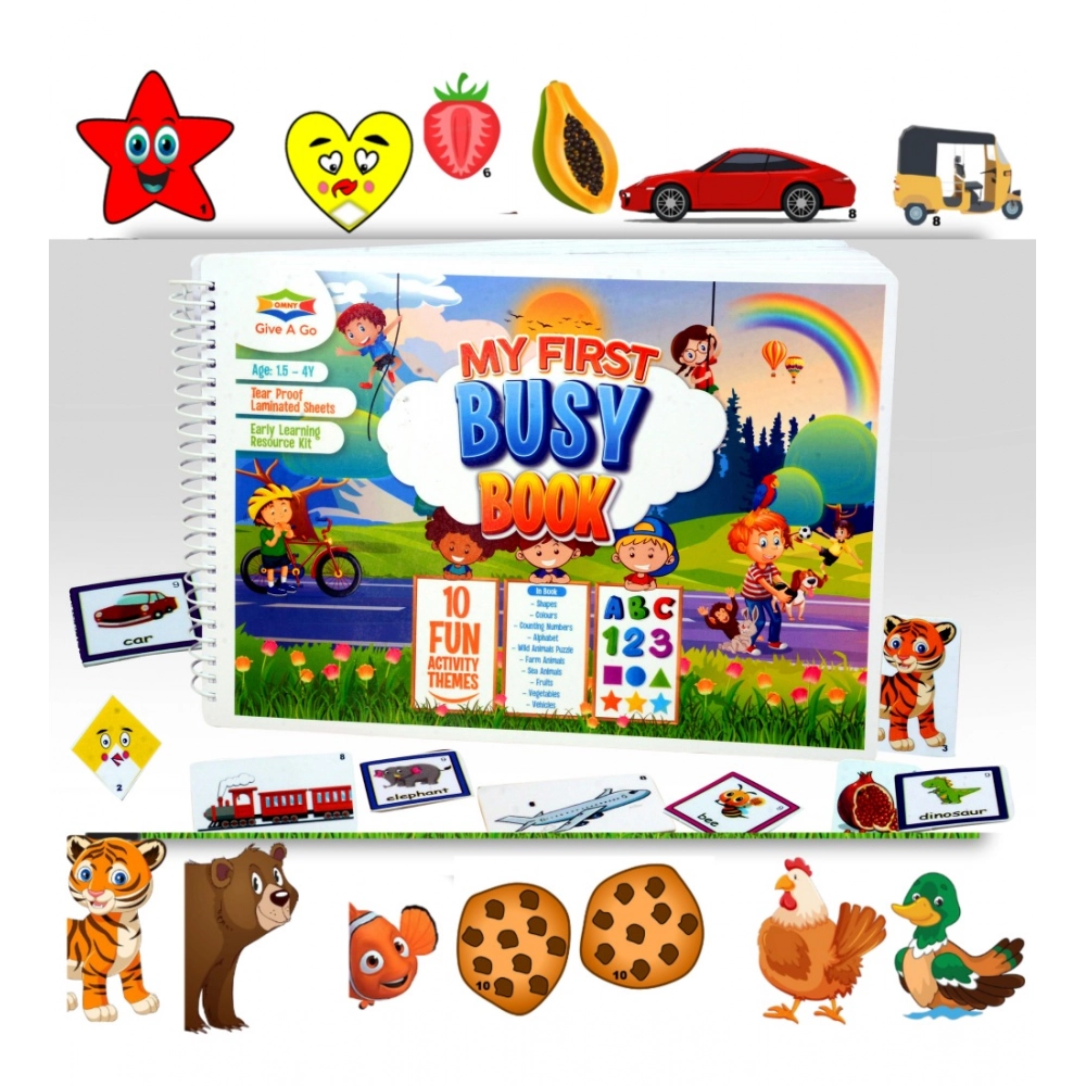 Generic My First Busy Book – Fun And Educational Activity Kit for Kids (2-4 Years, Multicolor) Generic My First Busy Book – Fun And Educational Activity Kit for Kids (2-4 Years, Multicolor)