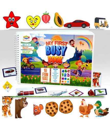 Generic My First Busy Book – Fun And Educational Activity Kit for Kids (2-4 Years, Multicolor)