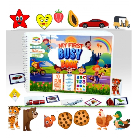 Generic My First Busy Book – Fun And Educational Activity Kit for Kids (2-4 Years, Multicolor)