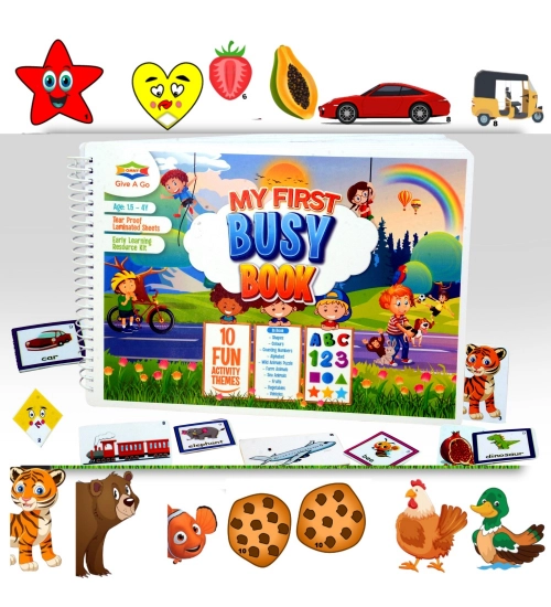 Generic My First Busy Book – Fun And Educational Activity Kit for Kids (2-4 Years, Multicolor)
