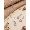 Generic Women's Brass Silver Plated Pendant Set (Pink) Generic Women's Brass Silver Plated Pendant Set (Pink)