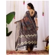 Generic Women's Faux_Silk Printed Saree With Unstitched Blouse 5.5Mtr (Navy_Blue)