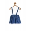 Generic Girl's Denim Embellished Sleeveless Skirt with inner (Dark Blue) Generic Girl's Denim Embellished Sleeveless Skirt with inner (Dark Blue)