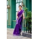 Generic Women's Faux Shimmer Floral Embroidery Ready to wear Saree With Unstitched Blouse 5.5Mtr (Purple) Generic Women's Faux Shimmer Floral Embroidery Ready to wear Saree With Unstitched Blouse 5.5Mtr (Purple)