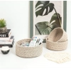 Generic Cotton 8x3 Inch Kidi Round 3 Set Bedside Organizer With Out Lid (Kidi)