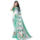 Generic Women's Georgette Floral Printed Saree With Unstitched Blouse 5.5Mtr (Green)
