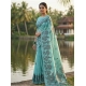 Generic Women's Linen Cotton Printed Saree With Unstitched Blouse 5.5Mtr (Sea Green)