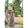 Generic Women's Faux_Tussar Geometric_Print Saree With Unstitched Blouse 5.5Mtr (Mustard)