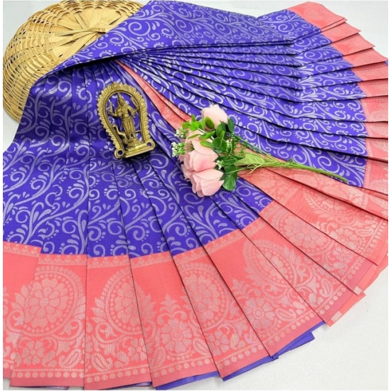 Generic Women's Soft Silk Printed Saree With Unstitched Blouse 5.5Mtr (Indigo Blue) Generic Women's Soft Silk Printed Saree With Unstitched Blouse 5.5Mtr (Indigo Blue)