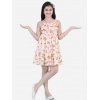 Generic Girl's Rayon Printed Sleeveless Dress (Orange) Generic Girl's Rayon Printed Sleeveless Dress (Orange)